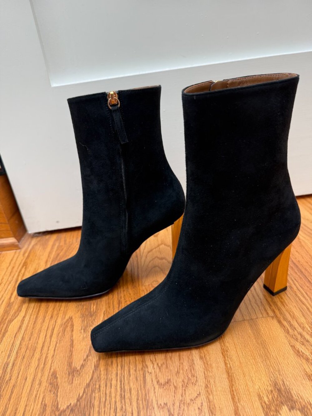 Giuseppe Zanotti Brenda Suede Ankle Boots Black 38 / US 8 New w Box 90mm Heel